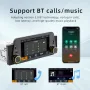 Som automotivo Single Din de 5 polegadas, MP5 player, tela sensível ao toque ultra nítida de 300 PPI, Bluetooth, interconexão reversa, sem fio, Apple CarPlay/Android Auto, USB tipo C, carregamento rápido