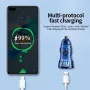 Pengisi Daya Mobil TUERBB CC01 Pengisian Cepat PD 30W QC4.0 USB dengan Lampu LED Biru untuk iPhone 14 13 Pro Max