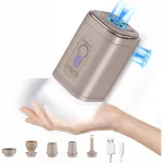 Portable Electric Pump for Inflation and Extraction USB Lithium-ion Battery with LED Light Mini Portable Vacuum Pump Blow Up Pool Raft Bed Boat Toys Vacuum Bags Yoga Exercise Ball