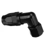 AN10 0AN JIC-10 90 Degree Swivel Oil Fuel Air Gas Hose End Fitting Adapter Black