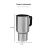 500ML 12V Car Heating Cup Insulated Water Cup Travel Mug Bottle Car Electric Kettle Car Heating Cup Stainless Steel Thermos Heating Water Bottle Car Kettle Thermos Water Tea Milk