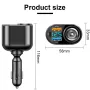 12V-24V Universal Car Charger Car Fast Charge Adapter Socket 66W USB Phone Charger 360° Rotation for iPhone Samsung Xiaomi