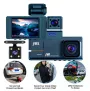2 Inch IPS Screen Car Dash Cam 3-Channel Driving Recorder G-sensor Loop Recording Parking Monitoring