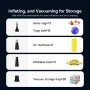 Baseus 4 in 1 12000Pa Car Vacuum Cleaner Pompa Udara Cordless Vacuum Cleaner Mini Portable Vacuum Cleaner Untuk Rumah Tangga