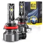2PCS 30000LM E2 Canbus LED Headlight H4 H7 H11 Car Front LED Fog Lamp Bulbs DC9-18V Hi-Low Beam