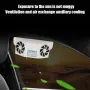 Solar-Powered Car Ventilation Fan Air Circulation Fan Solar Charging Ventilation Fan Auto Cooling Fan Air Exhaust Radiator for Vehicle Truck SUV