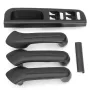 5pcs Black Interio Door Grab Handle Cover Switch Bezel Set for VW Jetta Golf Bora MK4