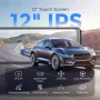 AZDOME PG19X 2CH 12 İnç Araba Aynası Dash Cam 4K 64G Kart HD WiFi GPS 2160P Döngü Kaydı Park İzleme Gece Görüşü