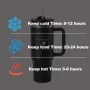 Hooked On Wood 1200ML 40oz Hot Cold Water Bottle Cup 304 Stainless Steel Travel Coffee Mug Water Bottle Insulated Ice Beverages Cup