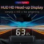Máy chiếu tốc độ HD OBD C100 cho ô tô HUD Màn hình hiển thị tốc độ tự động KMH/MPH Tương thích với mọi loại xe
