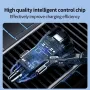 Pengisi Daya Mobil TUERBB CC01 Pengisian Cepat PD 30W QC4.0 USB dengan Lampu LED Biru untuk iPhone 14 13 Pro Max