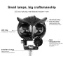 8-80V Dual Color LED Motorcycle Electric Headlight Yellow & White Waterproof Motorcycle Headlight Fog Lamp Running Lights Auxiliary Spotlights