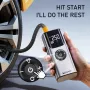 Máy bơm lốp xe hơi BUWEI Máy nén khí di động cho xe hơi Máy bơm lốp xe hơi có màn hình LCD Máy bơm hơi tự động cho xe máy xe đạp thuyền