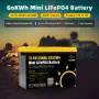 GOKWH 12V 340AH Vehicle Storage Box 4352Wh Mini LiFePO4 Battery Built-in 200A Bluetooth BMS