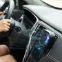 USB Car Vent Mini Fan Portable Air Conditioning Outlet Car Fan Gradient Colorful Atmosphere Light Small Fan Row Exhaust Fan