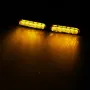 2pcs 12V 6 LED Motorcycle LED Turn Signal Indicators Light Handlebar Mount Amber Aluminum Alloy
