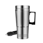 12V/24V Car Electric Heating Mug Water Heater Thermos Stainless Steel Heating Kettle Electric Cup Heating Water Cup Car Water Heater Insulation Cup