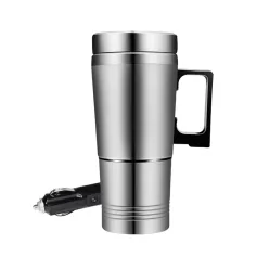 12V/24V Car Electric Heating Mug Water Heater Thermos Stainless Steel Heating Kettle Electric Cup Heating Water Cup Car Water Heater Insulation Cup