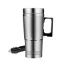 12V/24V Car Electric Heating Mug Water Heater Thermos Stainless Steel Heating Kettle Electric Cup Heating Water Cup Car Water Heater Insulation Cup