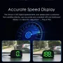 Green Light Universal Car Head-Up Display HUD GPS Speedometer Digital Speedometer Display Plug and Play for All Cars