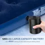 Máy bơm hơi điện 5200mAh Máy bơm hơi di động có chức năng bơm hơi/xả hơi nhanh Máy bơm điện có thể sạc lại với 3 vòi phun cho trẻ em Bể bơi phao Hồ bơi Thuyền bơm hơi