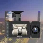 1080P 3 Channel Dash Cam Front and Rear Inside Full HD Recording With Night Vision Wifi Driving Recorder High-Definition Video Parking Monitoring With Night Vision