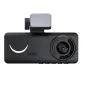 3 Lens Car Driving Recorder Dash Cam 1080p HD Night Vision 2.0 Inch Hidden Three-Record Car Camera with 64G Memory Card