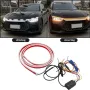 12V Universal Kap Mobil Lampu Hias Kuning Putih Dinamis LED Siang Hari Lampu Strip Lampu Depan Mobil Strip Pindai