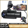 3 Channel Dash Cam Car Dash Camera With GPS WiFi IR Night Vision Camcorder