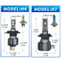 2 adet DC9-16V Evrensel Araba LED Farı 32800LM H4 H7 LED Ampul 3570 Çip 90W Sis Lambası IP67 Su Geçirmez 6000K