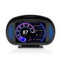 P2 HUD OBD2 Ekranı Eğim Ölçerli Baş Üstü Göstergeli Araba GPS Hız Göstergesi RPM Ölçer Araç Bilgisayarı
