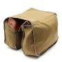 Motorcycle Bike Side Saddle Bag Canvas Luggage Khaki Bag 