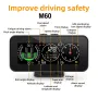 Car Head Up Display Digital Speed Slope Meter Inclinometer With GPS Speedometer Compass Real Time Measurement