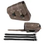Left / Right Side Universal Saddlebag Storage Tool Bag W/ Bottle Holder PU Leather Waterproof Motorcycles Bag