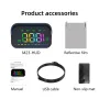 Car Head Up Display for Car GPS Speedometer Compass Direction HUD USB Cable Plug Play