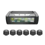 Tire Pressure Monitor System 6-Wheel Solar RV Tire Pressure Monitoring Supports Atmospheric Pressure Tire Pressure Monitoring System