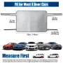 Car Rear Windshield Snow Cover 4-Layer For Winter Snow Frost Removal With Magnetic Edge And Windproof Belt Waterproof Dustproof Privacy for Seden