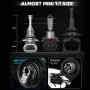 NOVSIGHT A500-N63 2PCS 6500K Car LED Headlight Bulbs 20000LM/Pair Cool White IP68 Waterproof LED Headlamp