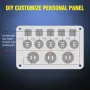 Multifunctional Rocker Switch Backlit Dual USB Charger Voltage Meter 12V Socket Switch Panel with Inline Fuse for RV Car Boat Truck Trailer