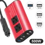 12V to 220V Car Inverter Modified Sine Wave Car Power Converter 500W Peak Power Quick and Smart Charging