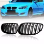 For BMW 5 SERIES E60 E61 M5 GLOSS FRONT KIDNEY GRILLE GRILL TWIN SLAT 2004-2010