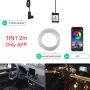 Strisce luminose a LED RGB 1 in 1 da 2 m, per interni auto, con controllo tramite app, lampada decorativa per cruscotto a LED al neon.