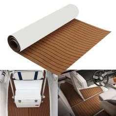 2400x1200x6mm EVA Foam Brown Faux Teak Boat Flooring Decking Sheet Pad