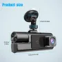 Telecamera per auto DVR anteriore, interna e posteriore HD con video 1080P, immagine di retromarcia, telecamera per auto con monitoraggio del parcheggio con scheda di memoria da 64 GB