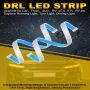 2pcs 12V 60cm Car LED thin Light Bar Dual-Color DRL Flowing Turn Signal Light Strips LED Car Daytime Running Light Flexible Headlights Brake Strip Lights Turn Signal