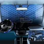 Car Front Windshield Sunshade V-Neck Foldable Umbrella Reflective Sunshade For Vehicles Blocking UV Sunshade Summer Keep Cool