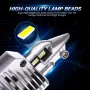 Pair H4 80W Car Front LED Headlight Bulbs Hi-Low Beam for Lighting Modification 6000K IP67 Waterproof 16000LM