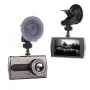 4 Inch 1080P Zinc Alloy Dash Cam IPS Color Screen Car DVR HD Night Vision Front Rear 2 Lens Reversing Image