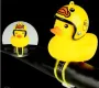 Cartoon Yellow Silica Wind Duck Helmet Horn Motorcycle Bicycle Light Shining Mountain Bike Handlebar Head Light Bell Accessories