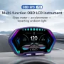 6-inch LCD Screen P3 Car Head Up Display 36 Function OBD+GPS Dual System HUD Slope Meter Accelerometer Breathing Ambient Light